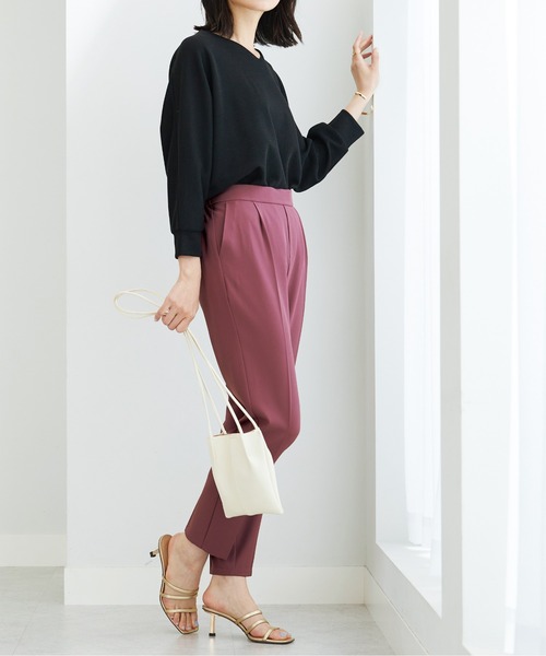 valuableさん　専用 BELLUNA PLUS パンツ サラサラ美脚テーパードパンツ60丈