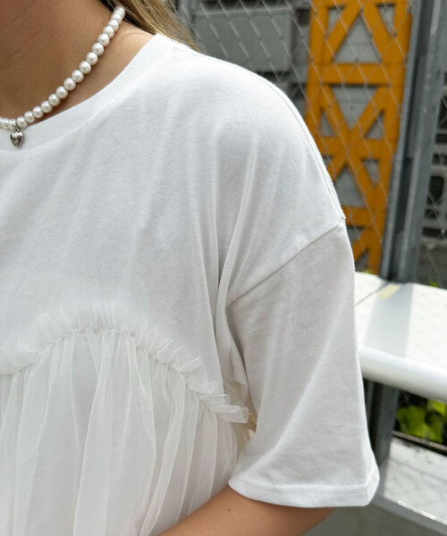 CIAOPANIC tシャツ チュールビスチェドッキングオーバーTEE