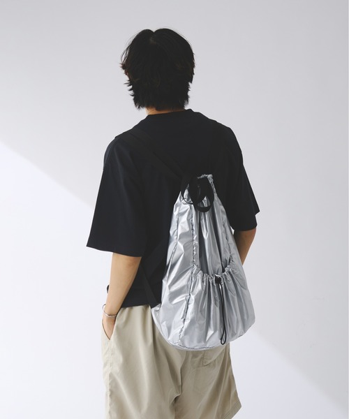 Adoon plain デイバック リュック ナイロンドローコードナップサック