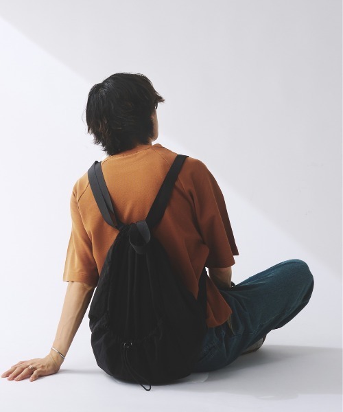 Adoon plain デイバック リュック ナイロンドローコードナップサック