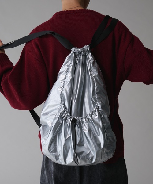 Adoon plain デイバック リュック ナイロンドローコードナップサック