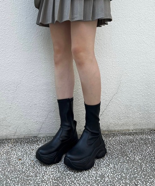 靴 AMAIL AMAIL（アマイル） ブーツ Sox fit boots レディース : ZOZOTOWN Yahoo
