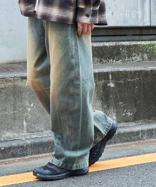 日本未入荷◆AW24-25◆ロゴプレート バレルレッグ ジーンズ GU】今年はこのジーンズがバズる。2024年A/W新作のバレルレッグ