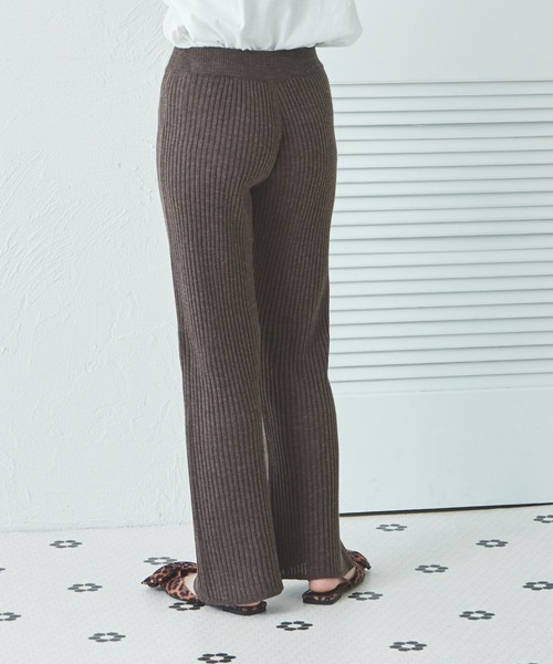 Myysoduk ニットフレアパンツ Myysoduk ニットフレアパンツ モーデュロイニット フレアパンツ | set