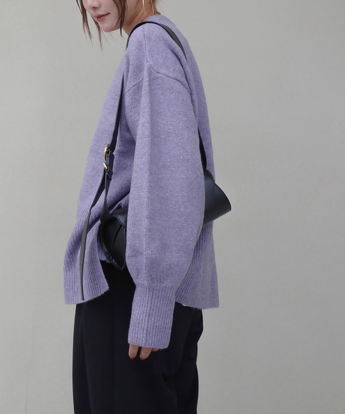 ニット セーター 「hideka select」フィッシュテールもちもちスリットニットプルオーバー/セーター レディース hideka select》フィッシュテールもちもちスリットニットプル
