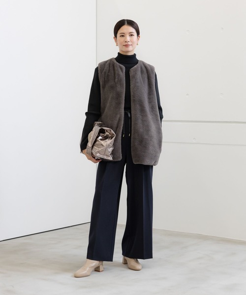 レディースウェア na Elura（エルーラ） ベスト 大人リュクスファーベスト/136366