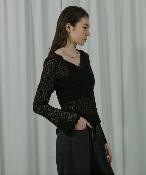 トップス Lady Ezick tシャツ Classic ladyベロアレーストップス レディース
