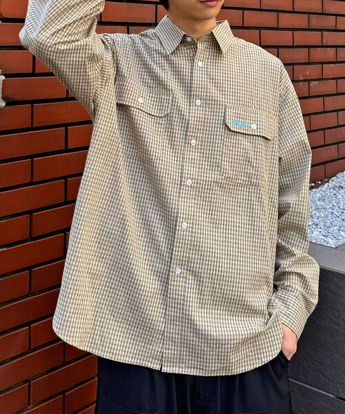 ブラウス シャツ 「WEB限定」「BIRDER×BIRDMANIA」チェック刺繍シャツ レディース メンズ CIAOPANIC ブラウス シャツ 「WEB限定」「BIRDER×BIRDMANIA