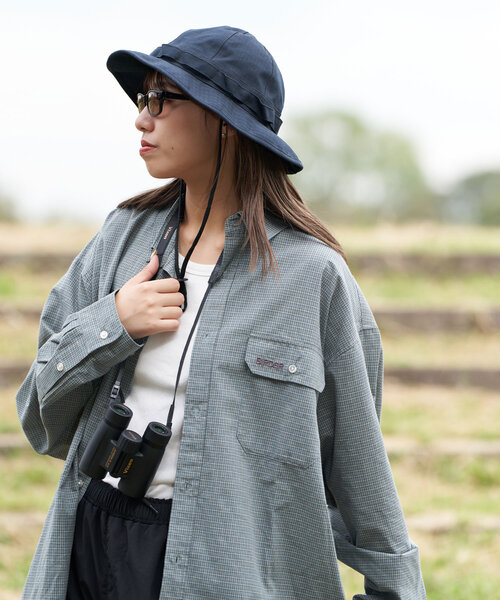 ブラウス シャツ 「WEB限定」「BIRDER×BIRDMANIA」チェック刺繍シャツ レディース メンズ CIAOPANIC ブラウス シャツ 「WEB限定」「BIRDER×BIRDMANIA