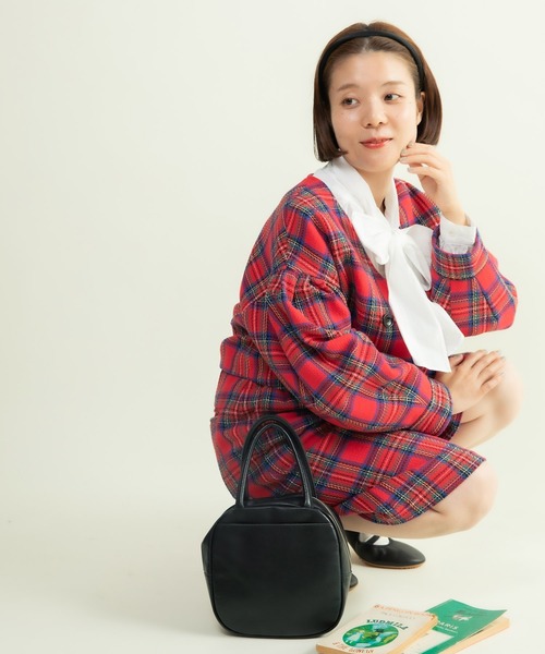 タータンチェックパンツ レディース（色：グリーン系）の