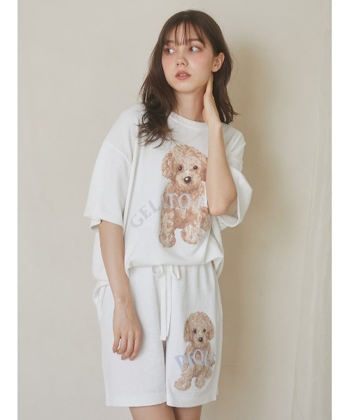 【★安心の定価販売★】 pique gelato パジャマ トイプードルジャガード ルームウェア ルームウェア・パジャマ