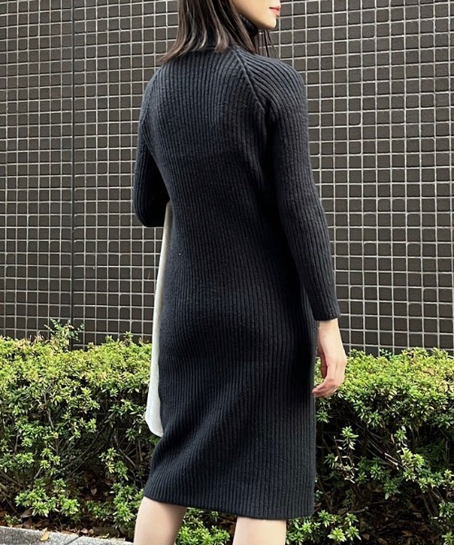 ＆soiree（アンドソワレ） ワンピース 「＆soiree」タートルネック