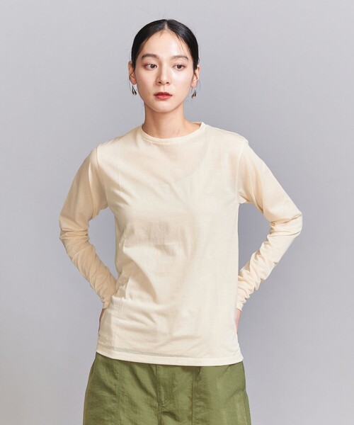 新品　BEAUTY&YOUTH シアークルーネック BEAUTY&YOUTH UNITED ARROWS｜コットンナイロン天竺 シアー