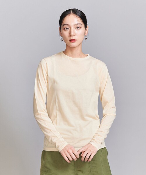 UNITED ARROWS シアー フィット クルーネック カットソー シアー フィット クルーネック カットソー