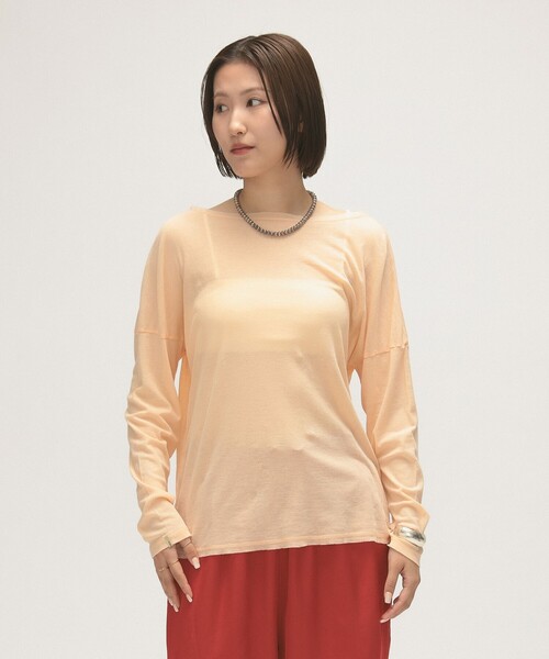 tシャツ maturely / カシュクール ストラップ ロング スリーブ レディース