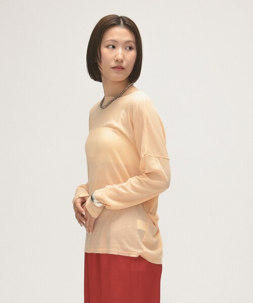 tシャツ maturely / カシュクール ストラップ ロング スリーブ レディース BEAMS BOY tシャツ maturely / カシュクール ストラップ ロング