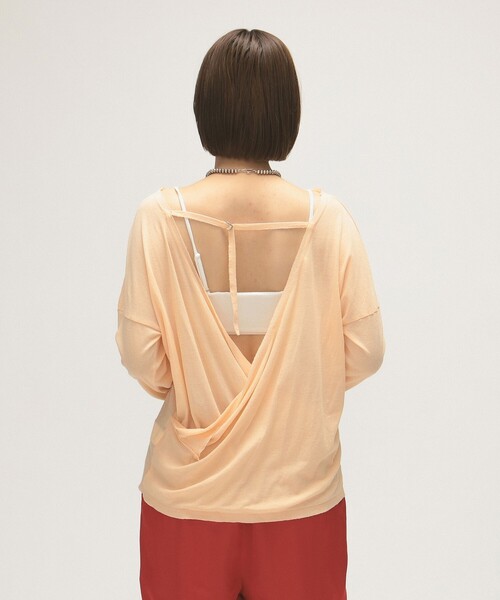 tシャツ maturely / カシュクール ストラップ ロング スリーブ レディース BEAMS BOY tシャツ maturely / カシュクール ストラップ ロング