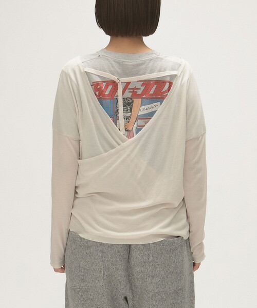 tシャツ maturely / カシュクール ストラップ ロング スリーブ レディース BEAMS BOY tシャツ maturely / カシュクール ストラップ ロング