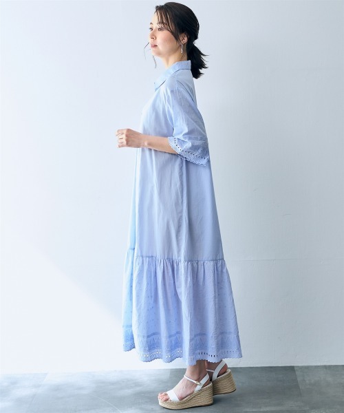 SMILELAND ワンピース レース使いワンピース「大きいサイズ有