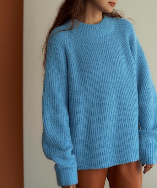 「titivate」 長袖ニット M ライトブルー レディース_画像2