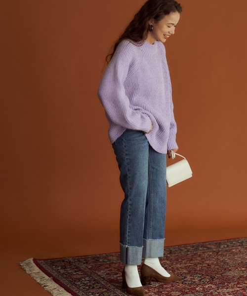 「titivate」 長袖ニット M ライトブルー レディース_画像5