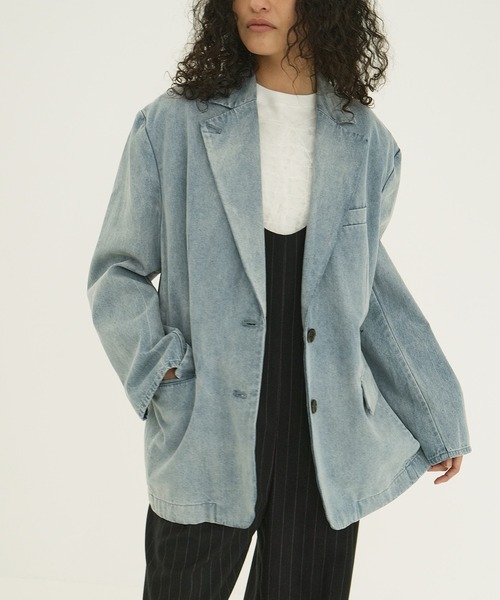 ジャケット テーラードジャケット FADED COLOR TAILORED JACKET レディースの画像