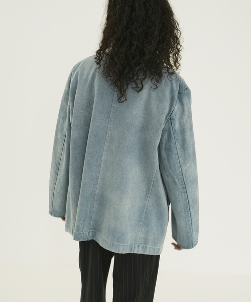 ジャケット テーラードジャケット FADED COLOR TAILORED JACKET レディースの画像