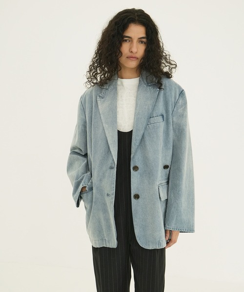 ジャケット テーラードジャケット FADED COLOR TAILORED JACKET レディースの画像