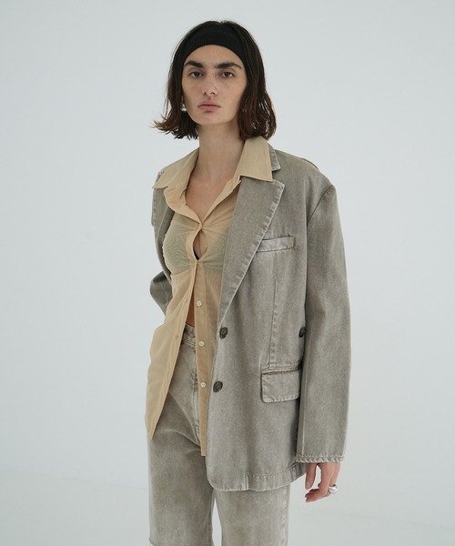 ジャケット テーラードジャケット FADED COLOR TAILORED JACKET レディースの画像