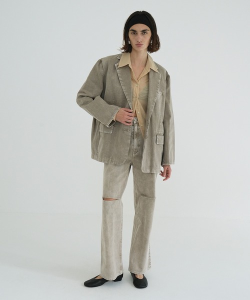 ジャケット テーラードジャケット FADED COLOR TAILORED JACKET レディースの画像
