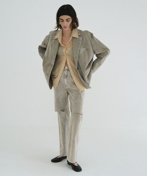 ジャケット テーラードジャケット FADED COLOR TAILORED JACKET レディースの画像