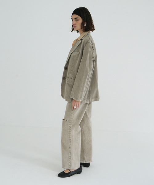 ジャケット テーラードジャケット FADED COLOR TAILORED JACKET レディースの画像