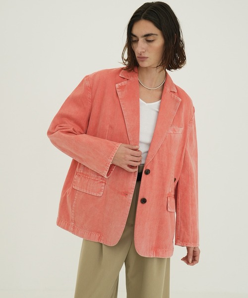 ジャケット テーラードジャケット FADED COLOR TAILORED JACKET レディースの画像