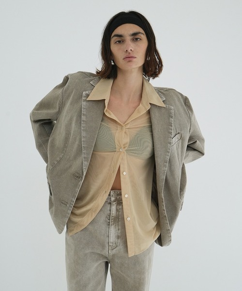 ジャケット テーラードジャケット FADED COLOR TAILORED JACKET レディースの画像