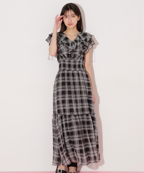 JILL by JILL STUART シアーフリルワンピース JILL by JILL STUART（ジルバイジルスチュアート） ワンピース シアー