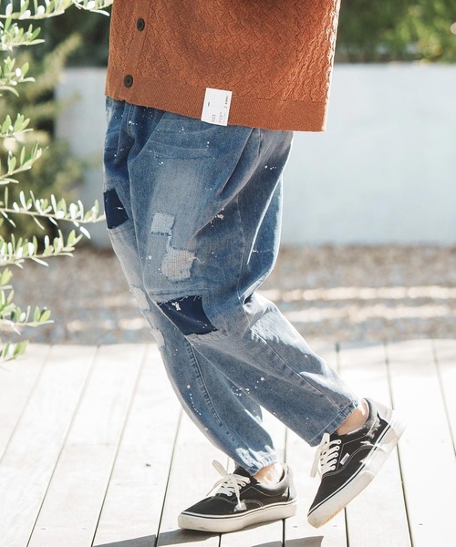 CAMBIO 「CAMBIO」 ダメージ加工デニムパンツ L ブラック メンズ