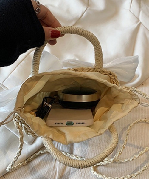 かごバッグ カゴバッグ バレエコア リボンデザイン : ZOZOTOWN Yahoo