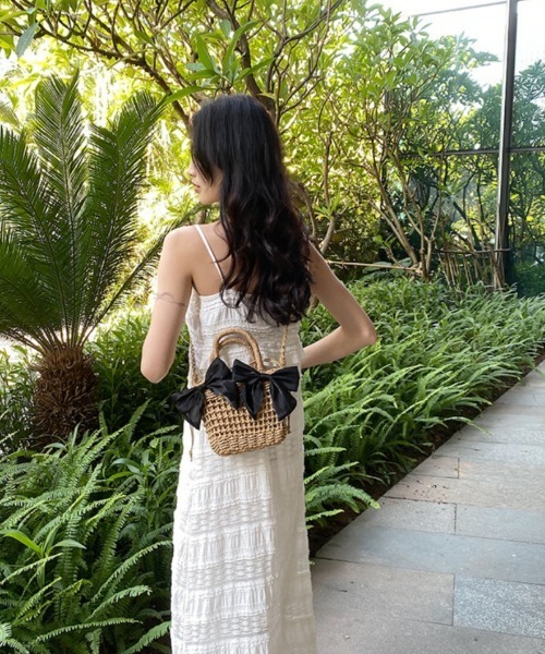 かごバッグ カゴバッグ バレエコア リボンデザイン : ZOZOTOWN Yahoo