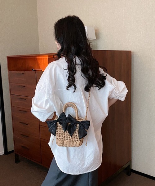 ❣️専用です❣️カゴバック　リボン　かごバック かごバッグ カゴバッグ バレエコア リボンデザイン : ZOZOTOWN