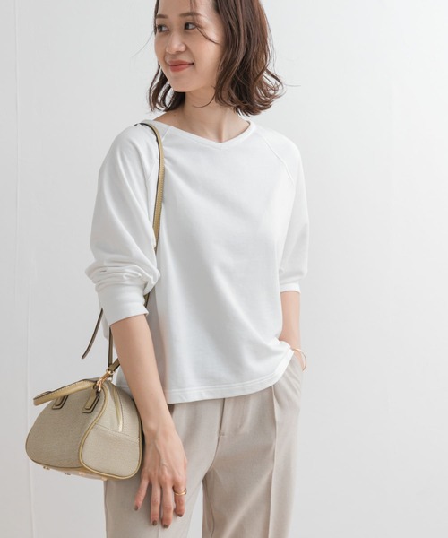 tシャツ 「UR GREEN」ミニ裏毛変形プルオーバー レディース URBAN RESEARCH DOORS（アーバンリサーチドアーズ）の「URGREEN