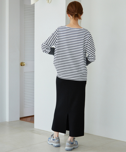 「SLOBE IENA」 ニットスカート 40 グレー レディース_画像6