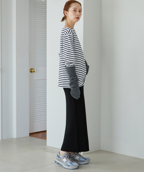 「SLOBE IENA」 ニットスカート 40 グレー レディース_画像7