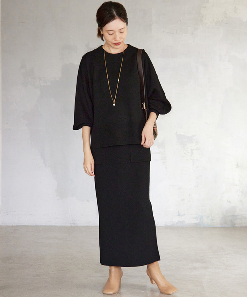 「SLOBE IENA」 ニットスカート 40 グレー レディース_画像10