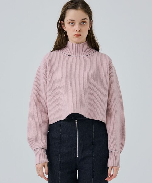 「CITY」 長袖ニット FREE ピンク レディース_画像6