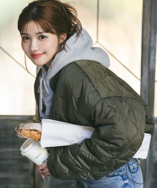 「MIEL CRISHUNANT」 ジップアップブルゾン FREE カーキ レディース_画像7