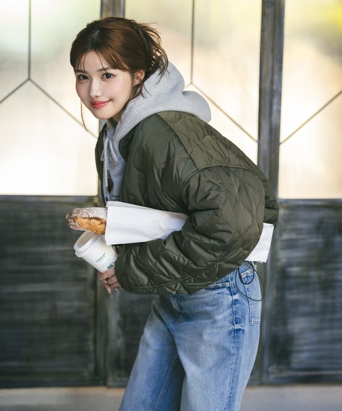 「MIEL CRISHUNANT」 ジップアップブルゾン FREE カーキ レディース_画像9