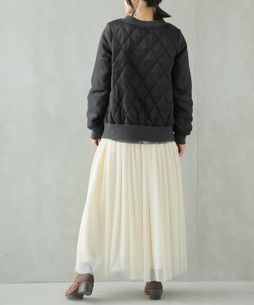 「n'OrLABEL」 キルティングブルゾン 1 ブラック レディース_画像2