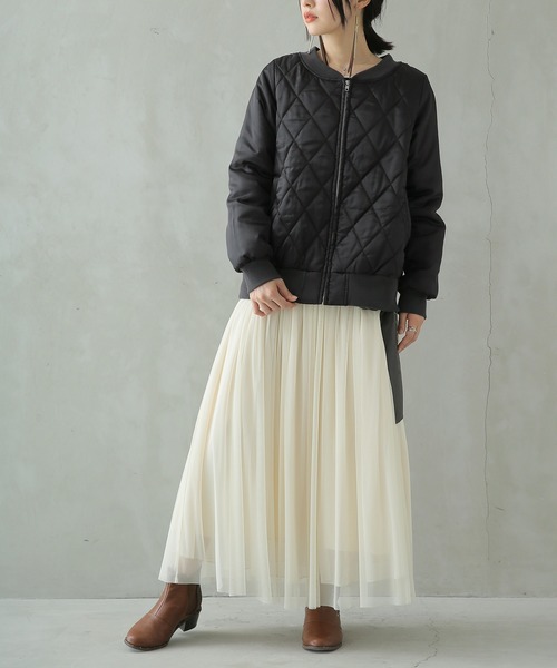 「n'OrLABEL」 キルティングブルゾン 1 ブラック レディース_画像5