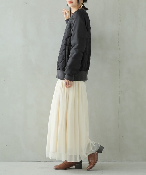 「n'OrLABEL」 キルティングブルゾン 1 ブラック レディース_画像6