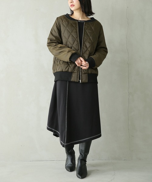 「n'OrLABEL」 キルティングブルゾン 1 ブラック レディース_画像7